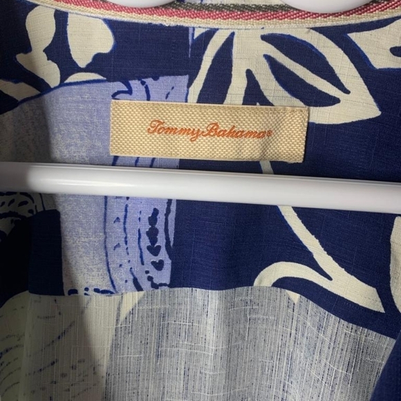 Vintage Tommy Bahama 100% Silk Button-Down Dress Shirt, Size XXL - Picture 4 of 5